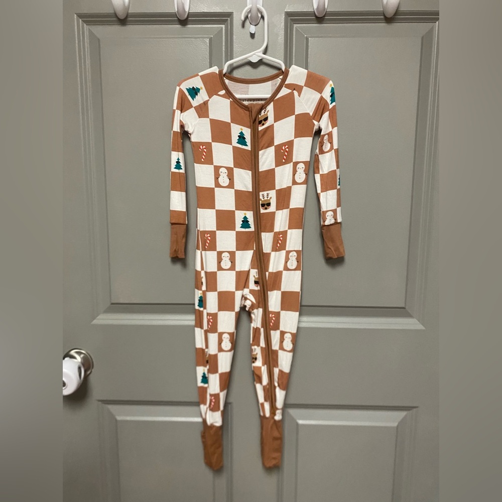 Little Sleepies Bamboo Holiday Checks Zippy - Size 18-24M